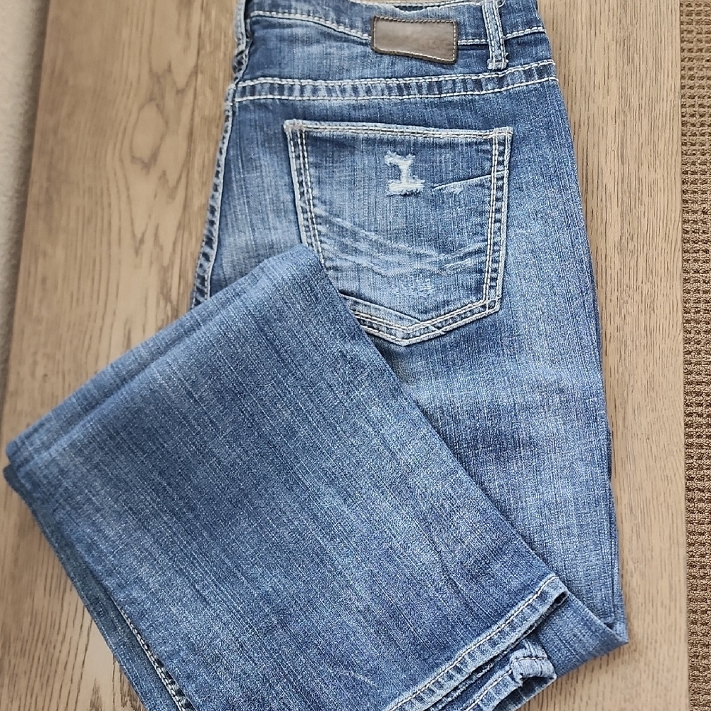 BKE Tyler Bootleg Blue Jeans Distressed. 38XXL